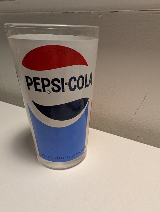 Pepsi Other - Vintage Pepsi Cola 12 Fl Oz Red White Blue Logo Drinking Glass Tumbler